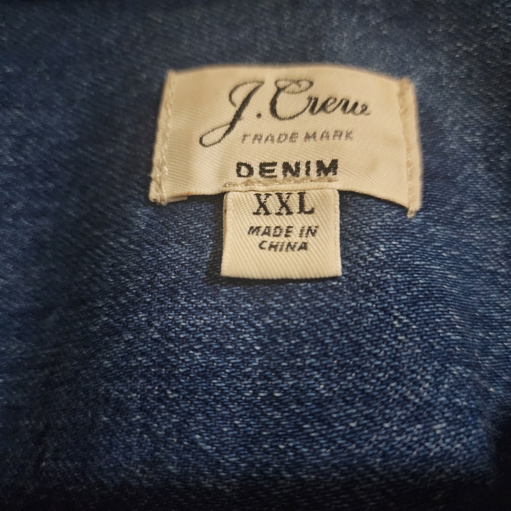 J.CREW DENIM BLUE TRENCH COAT